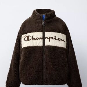 Champion Teddy Jacket in Chocolate Brown and Cream